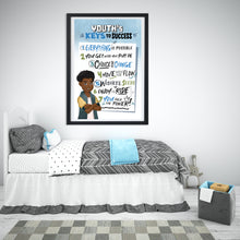 Load image into Gallery viewer, Keys to Success Wall Art for Kids, Instant Download