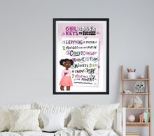 Load image into Gallery viewer, Keys to Success Wall Art Girl Boss, Instant Download