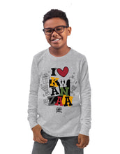 Load image into Gallery viewer, Kwanzaa Long Sleeve Kids Unisex grey