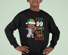 Load image into Gallery viewer, 99 Wishes Kids Christmas Sweatshirt