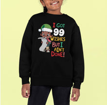 Load image into Gallery viewer, 99 Wishes Kids Christmas Sweatshirt