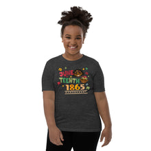 Load image into Gallery viewer, Juneteenth 1865 Kids Youth T-shirt dark grey