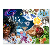 Load image into Gallery viewer, Swirls All Around Kids Poster 24x18 inches