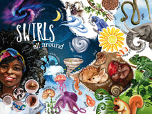 Load image into Gallery viewer, Swirls All Around Kids Poster 24x18 inches