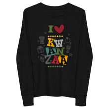 Load image into Gallery viewer, Kwanzaa Long Sleeve Kids Unisex black
