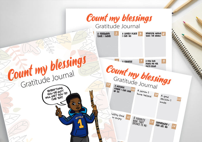 Free Download "Count your blessings" gratitude journal for kids