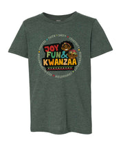 Load image into Gallery viewer, Kwanzaa Kids T-shirt Unisex "Joy, Fun &amp; Kwanzaa"

