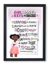 Load image into Gallery viewer, Keys to Success Wall Art Girl Boss, Instant Download
