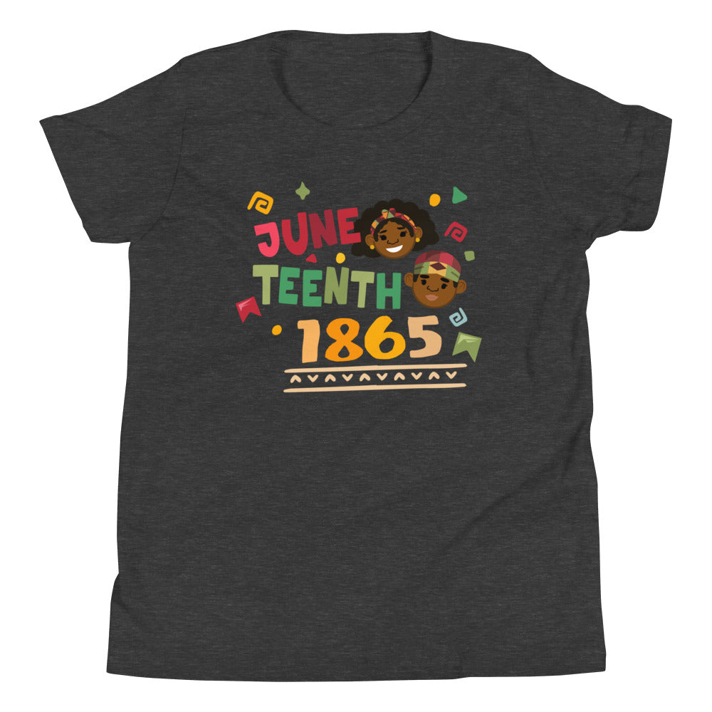 Juneteenth 1865 Kids Youth T-shirt dark grey