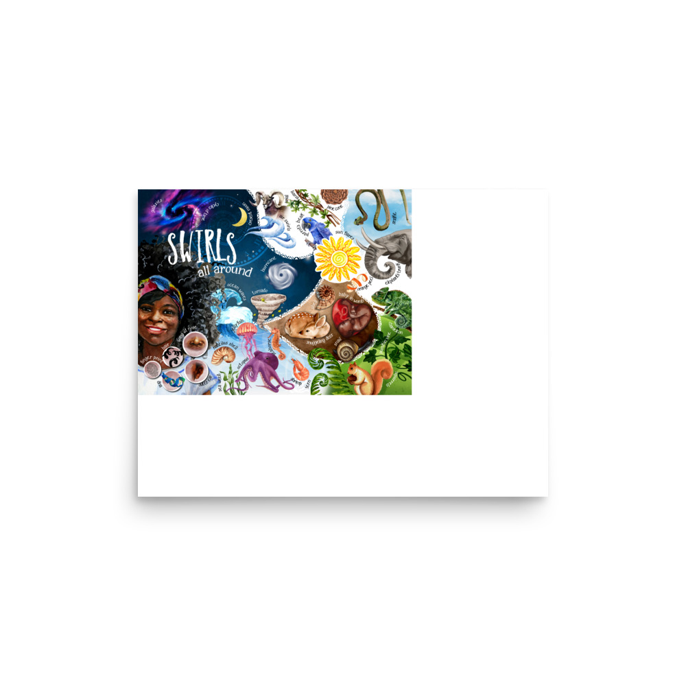 Swirls All Around - Children's Poster 24x18 inches - Image 2